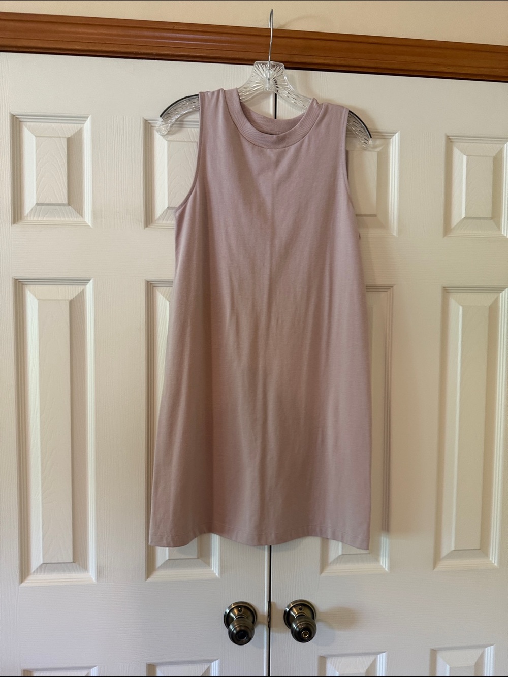 Sleeveless Shift Dress in Dusty Mauve
